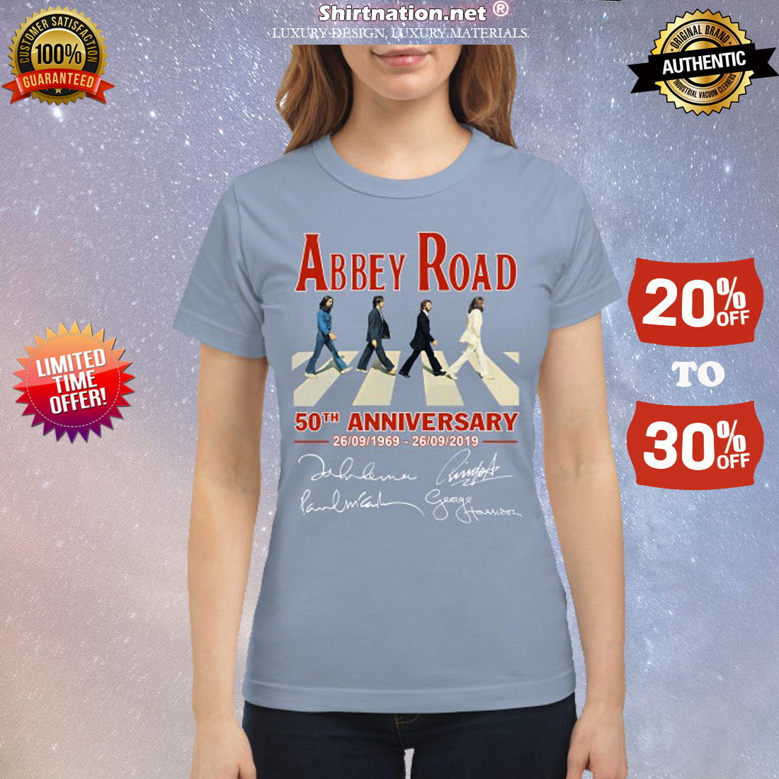 Abbey Road 50th anniversary signatures classic shirt