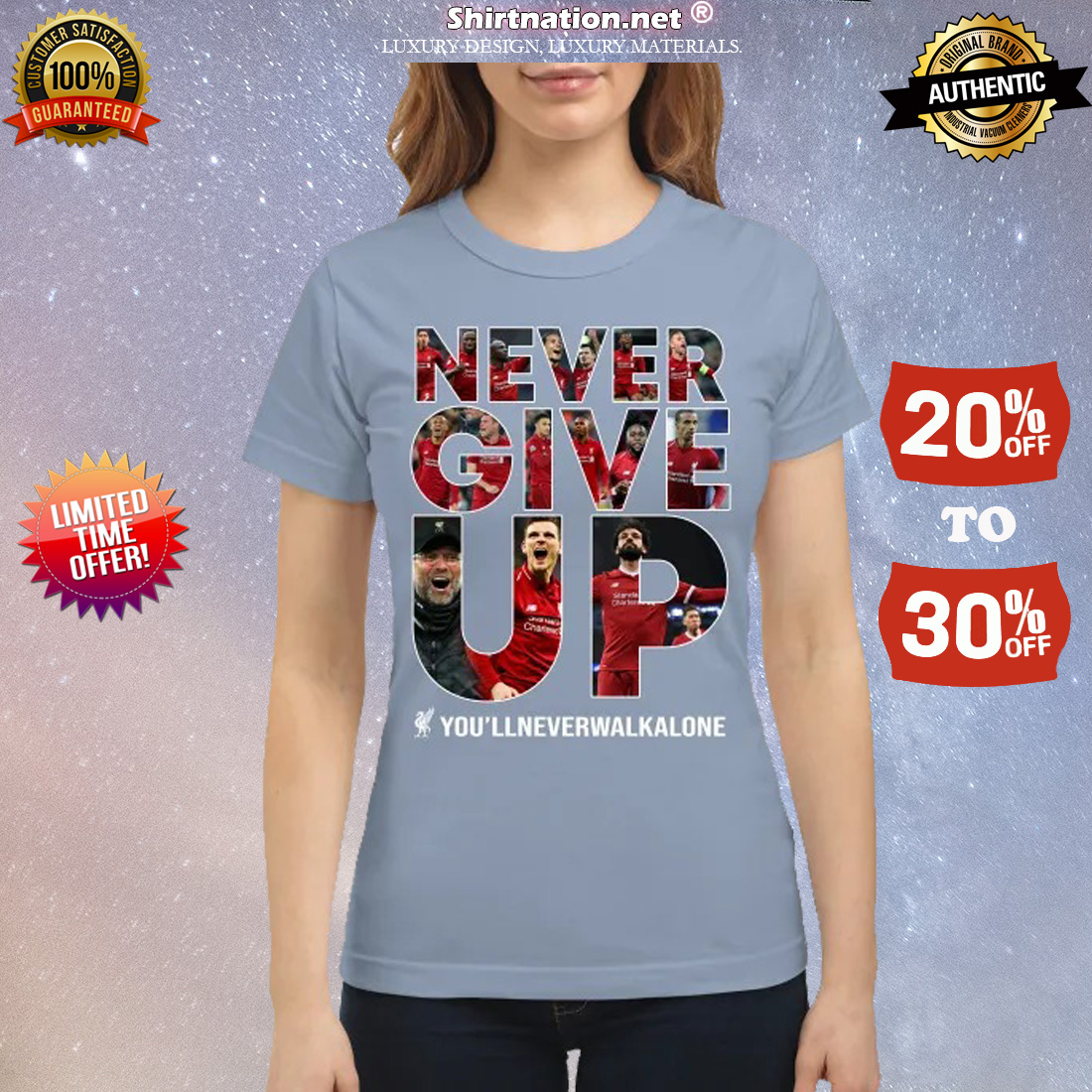 Never give up you will never walk alone classic shirt
