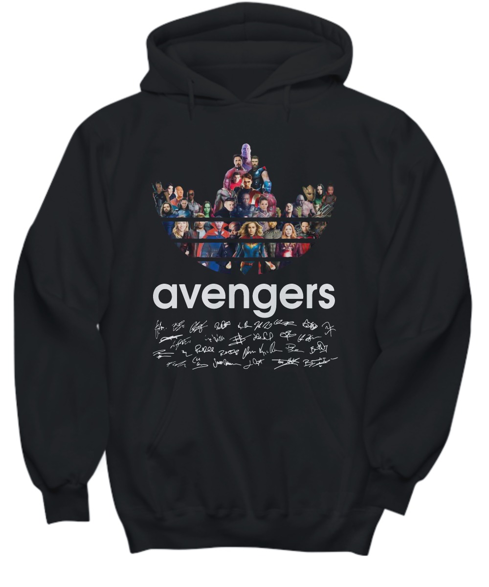 Adidas Avengers Signatures shirt and hoodie