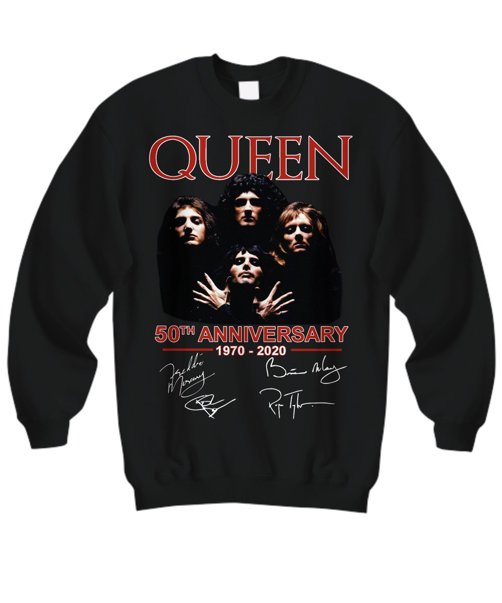 Queen 50th anniversary signatures sweatshirt