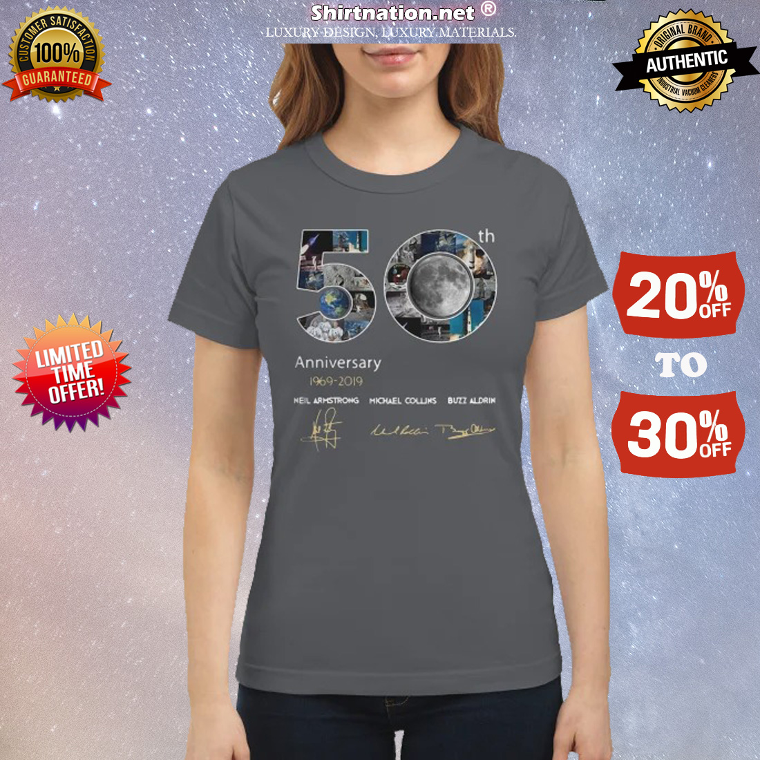 50th anniversary 1969 2019 Neil Armstrong Michael Collins Buzz Aldrin classic shirt