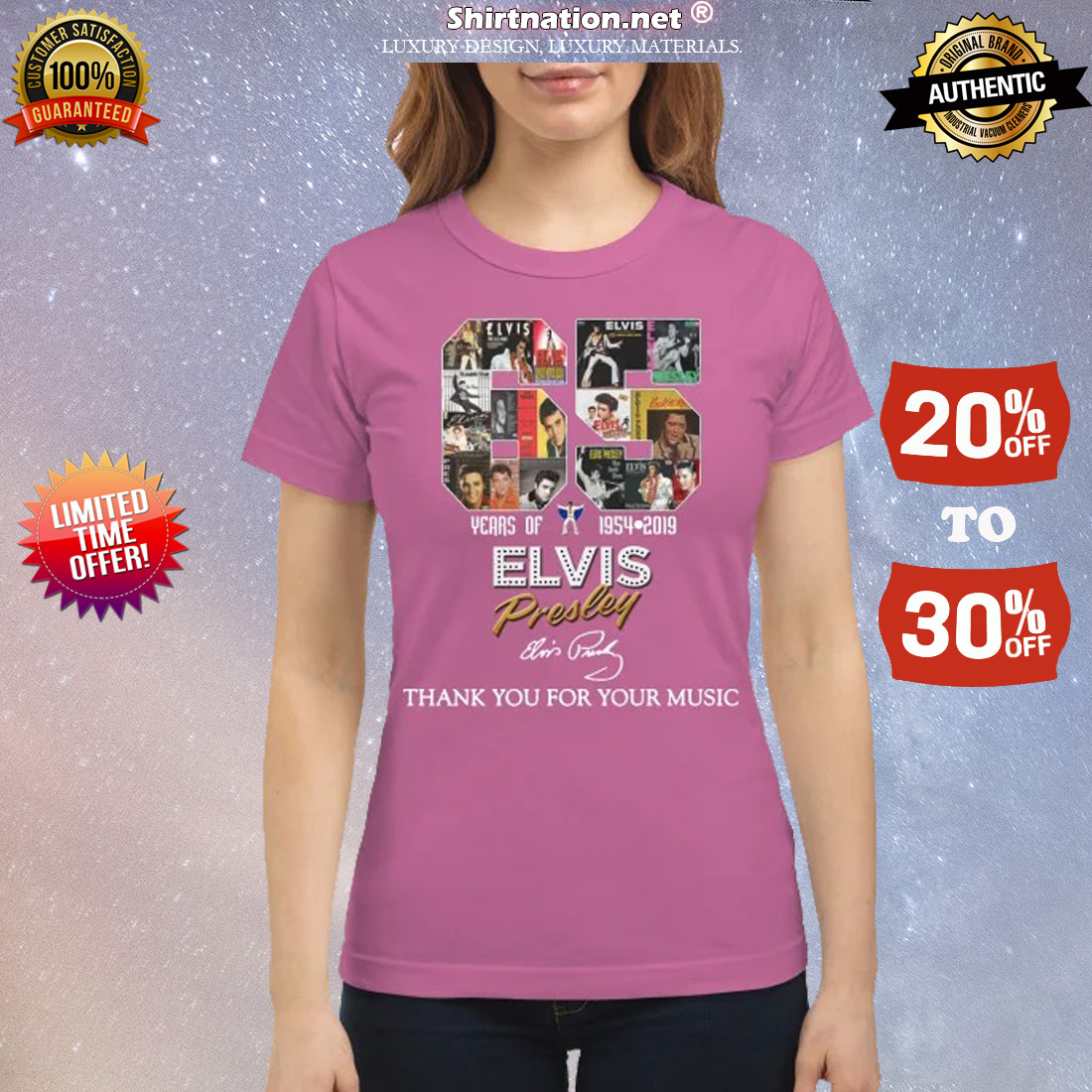 65 years of Elvis Presley thank you for your music classic shirt