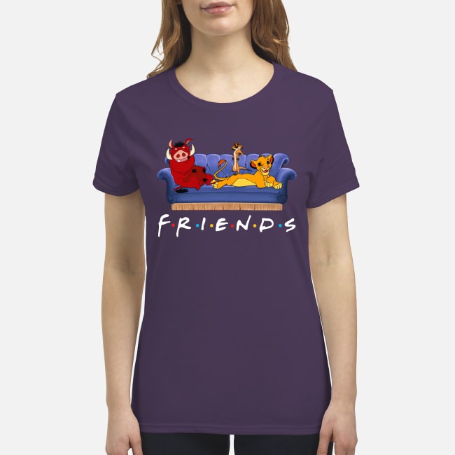 Pumbaa timon and simba friends premium women's shirt