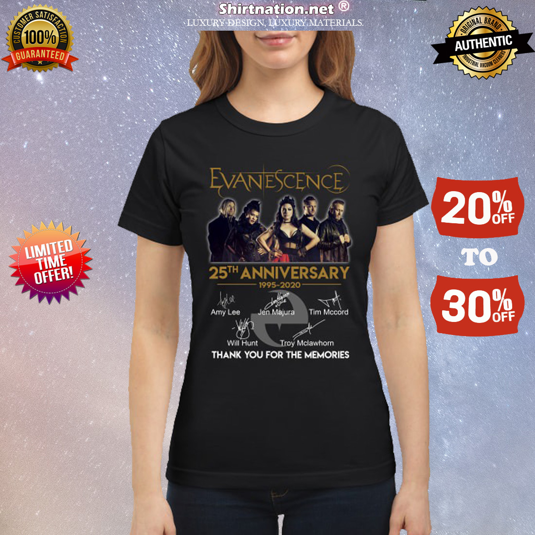 Evanescence 25th anniversary classic shirt