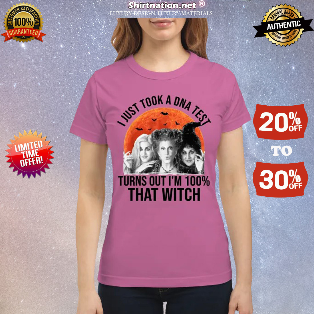 Hocus Pocus I just took a DNA test turns out I'm 100% that witch classic shirt