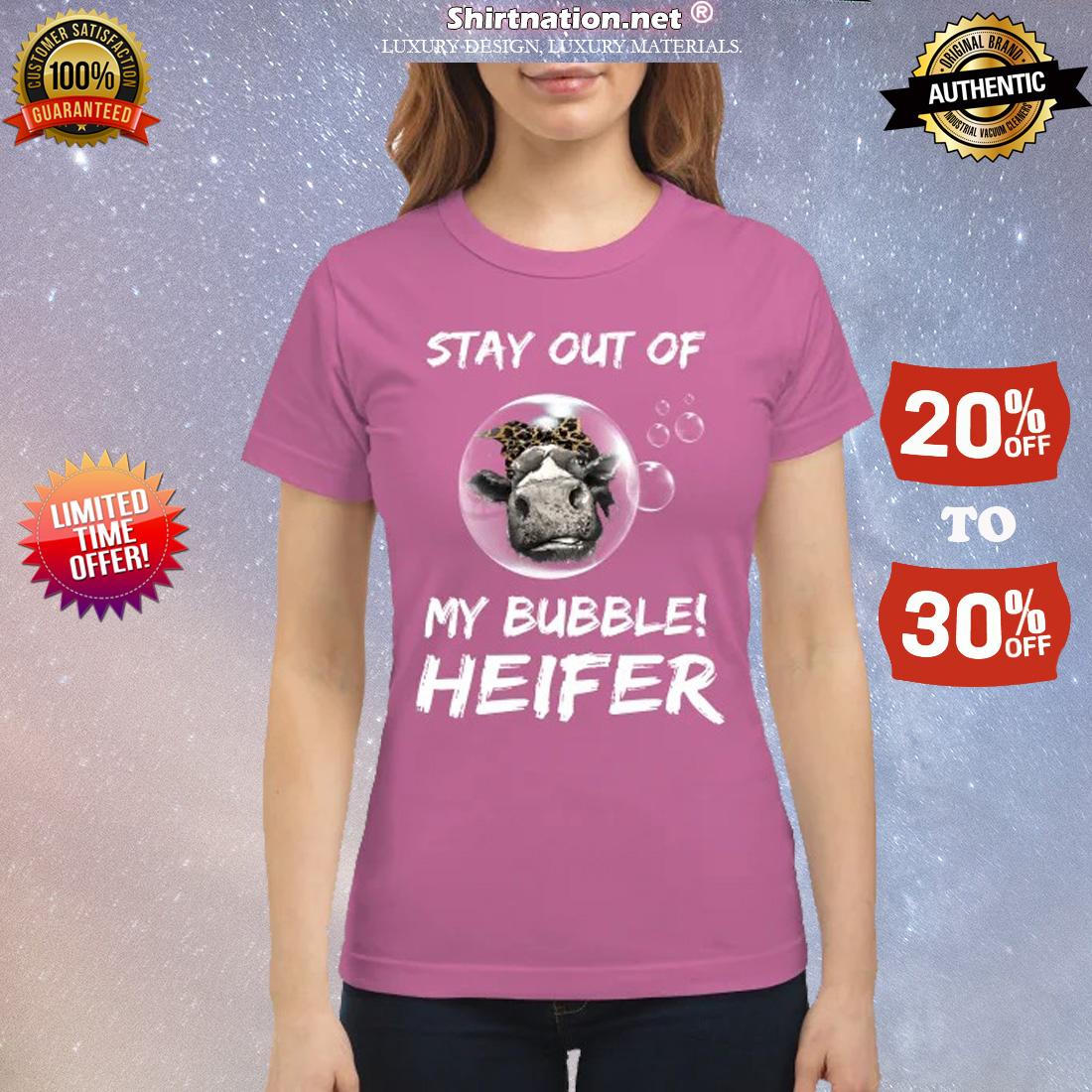 Stay out of my bubble heifer classic shirt