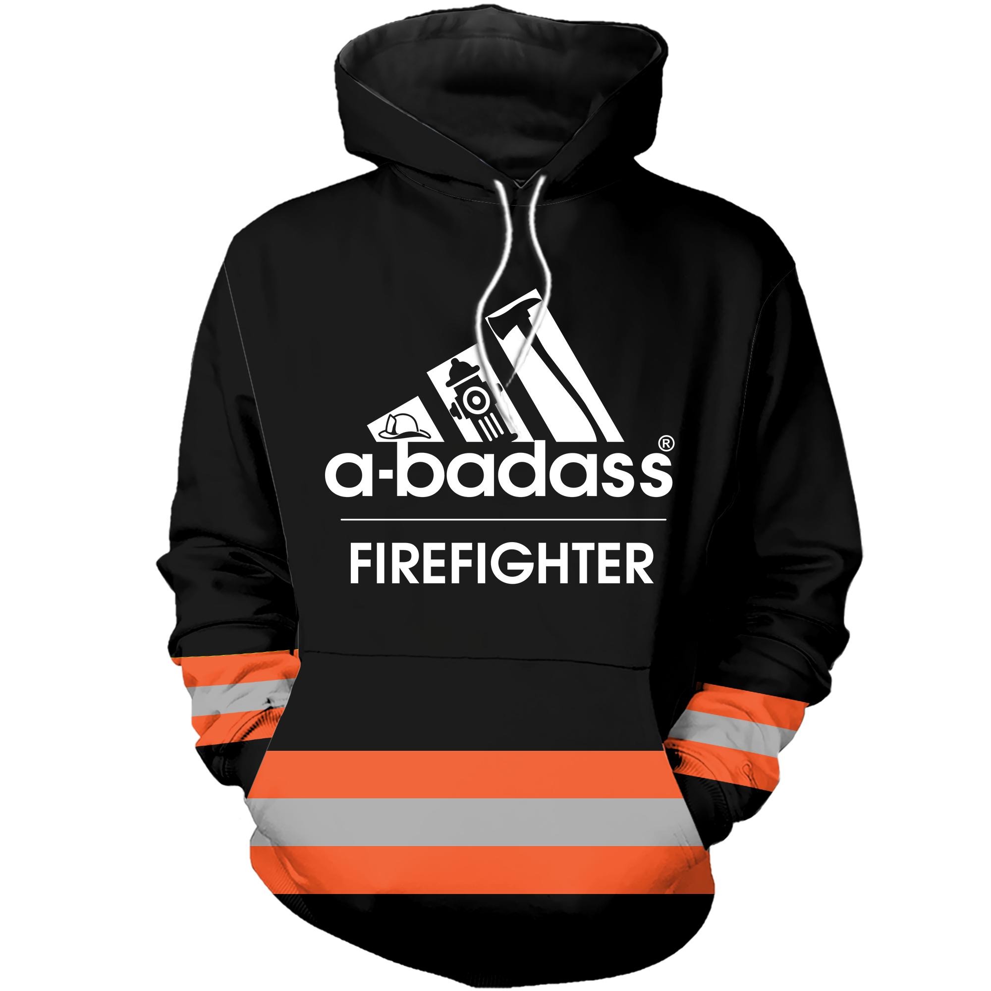 A badass firefighter 3D cool hoodie