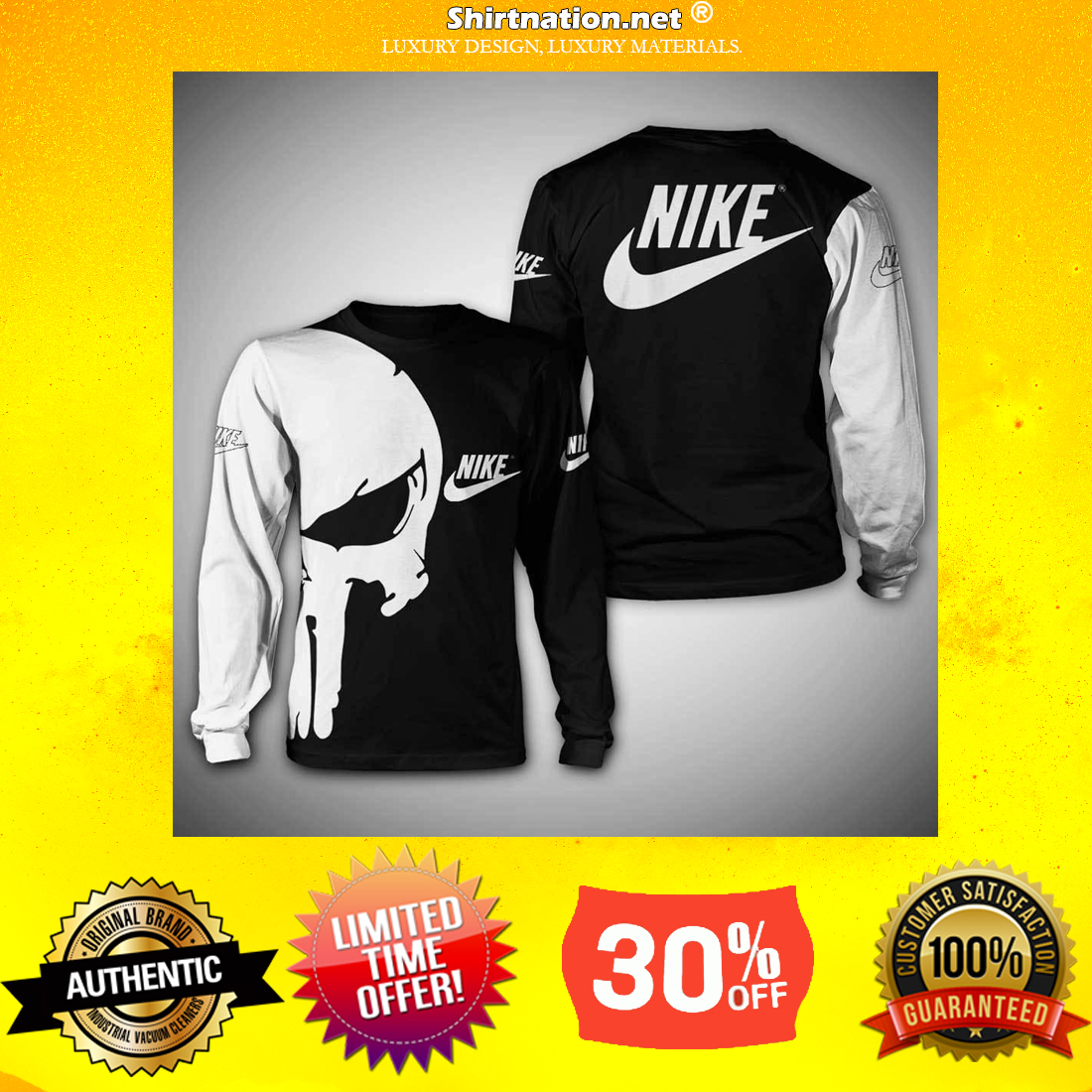 Nike Punisher skull full printhoodie 3d and sweatshirt