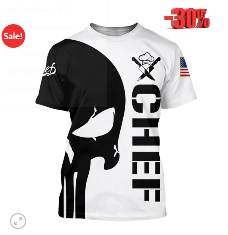 Punisher skull Chef full print 3d hot shirt