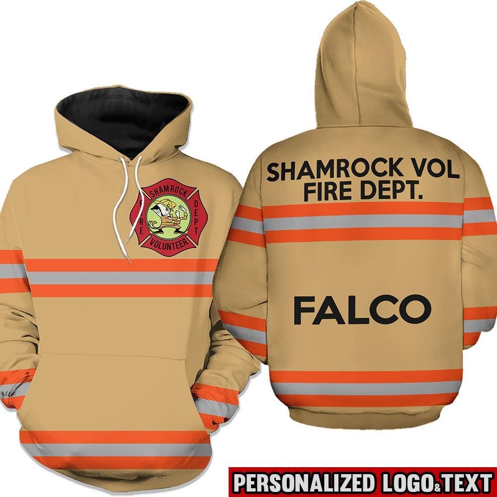 Shamrock volunteer firefighter dept 3D hot hoodie