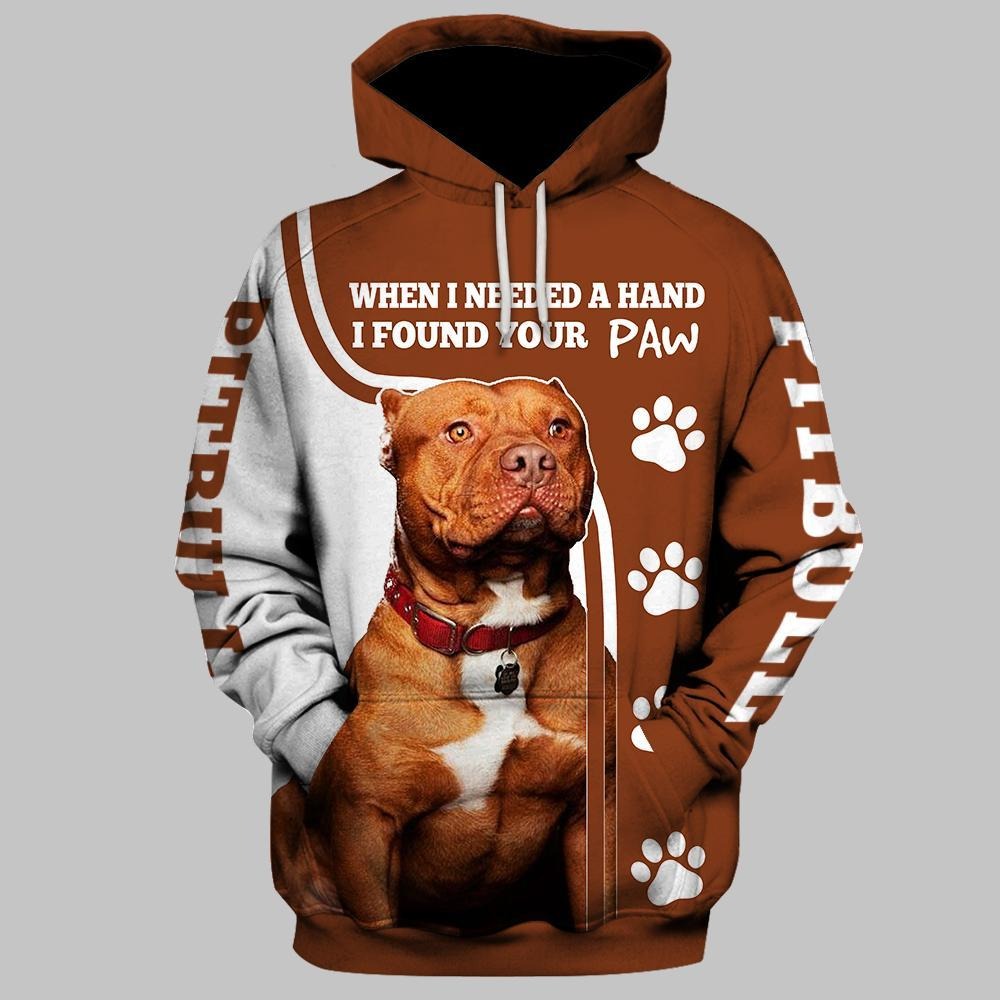When I need a hand I found your paw all over 3D full print shirt and hoodie