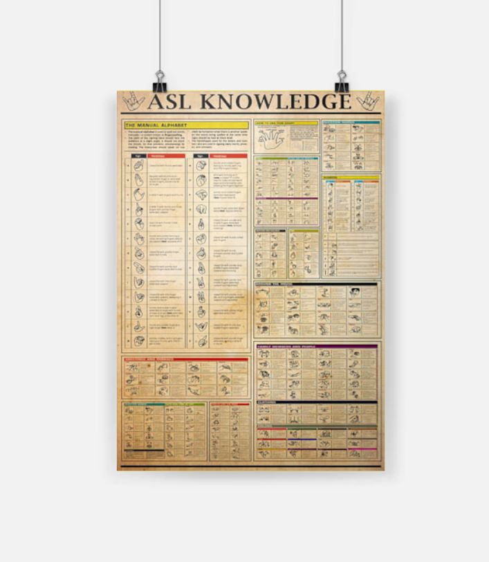 Asl knowledge cool poster