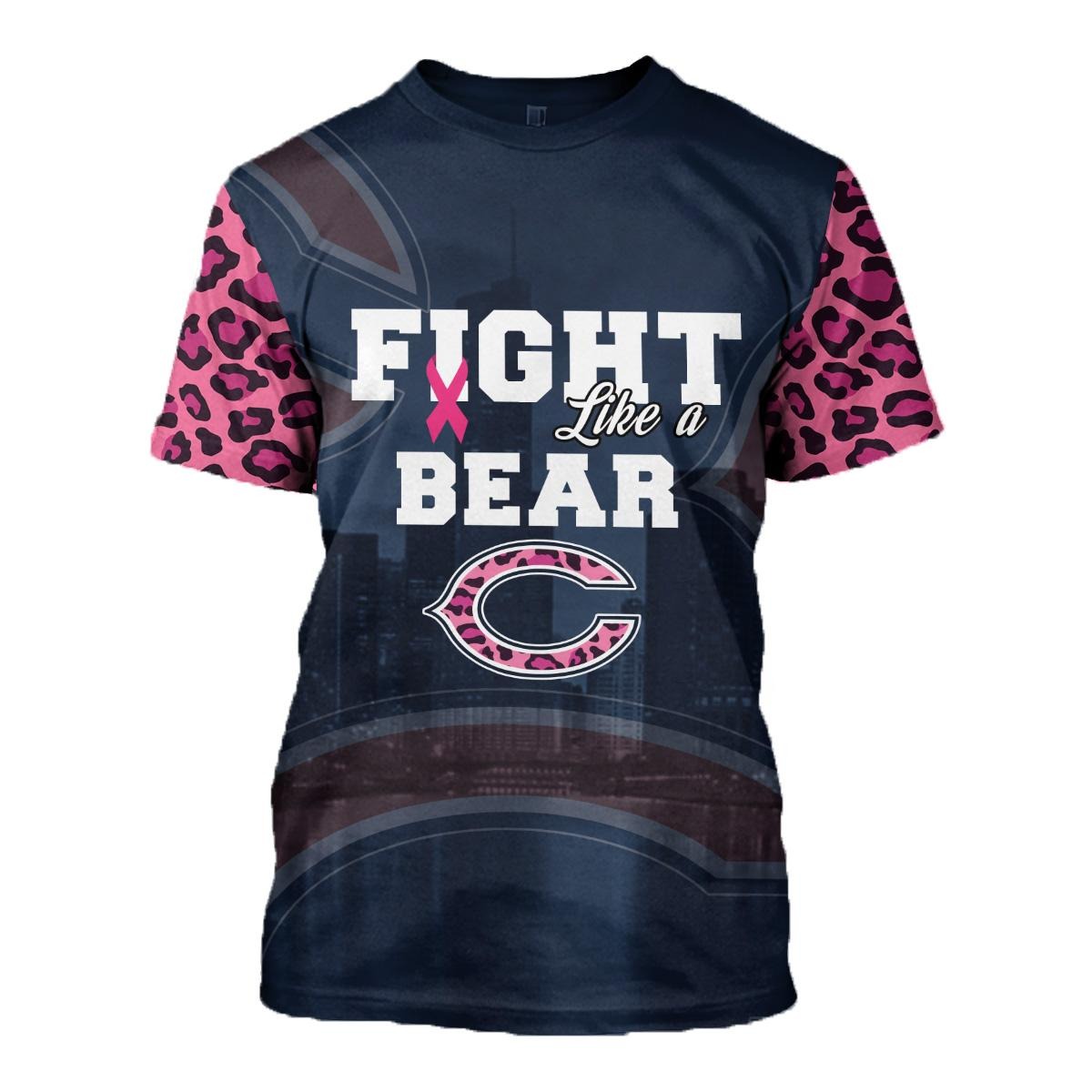 Chicago Bears fight like a bears cancer awareness 3d hoodies