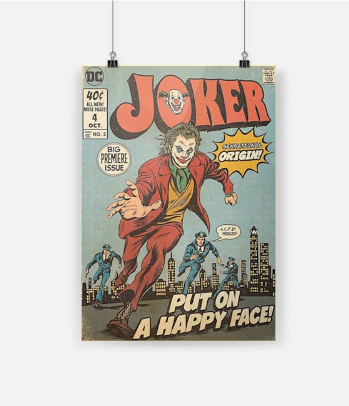 Joker put on a happy face cool poster