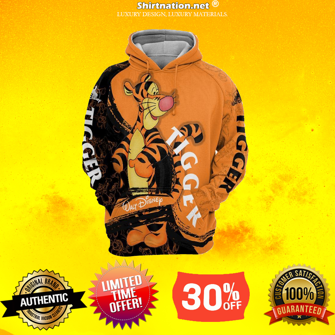 Walt Disney Tiger 3d full print hoodies