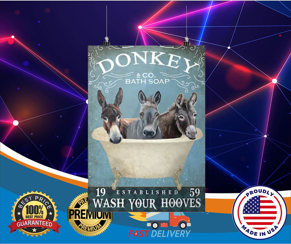 Donkey bath soap wash your hooves posters