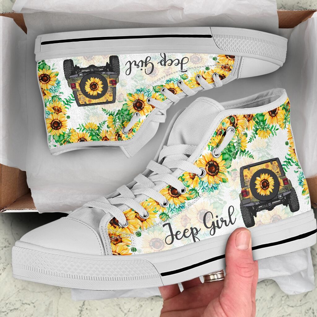 Jeep girl sunflowers low top cool shoes