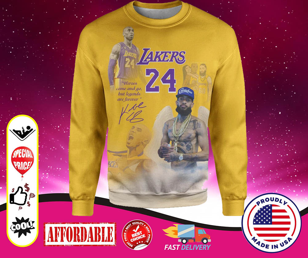 Lakers 24 Kobe Bryant 3d over print hoodie and sweatshirt