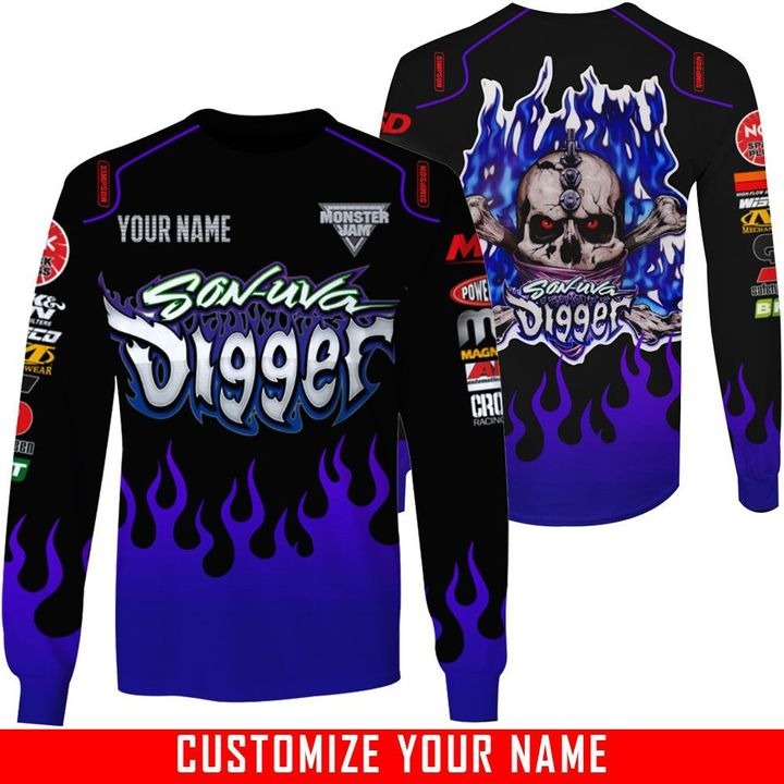 Monster Jam Son Uva Digger Custom name 3d hoodie and sweatshirt