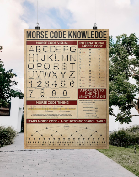 Morse code knowledge cool poster