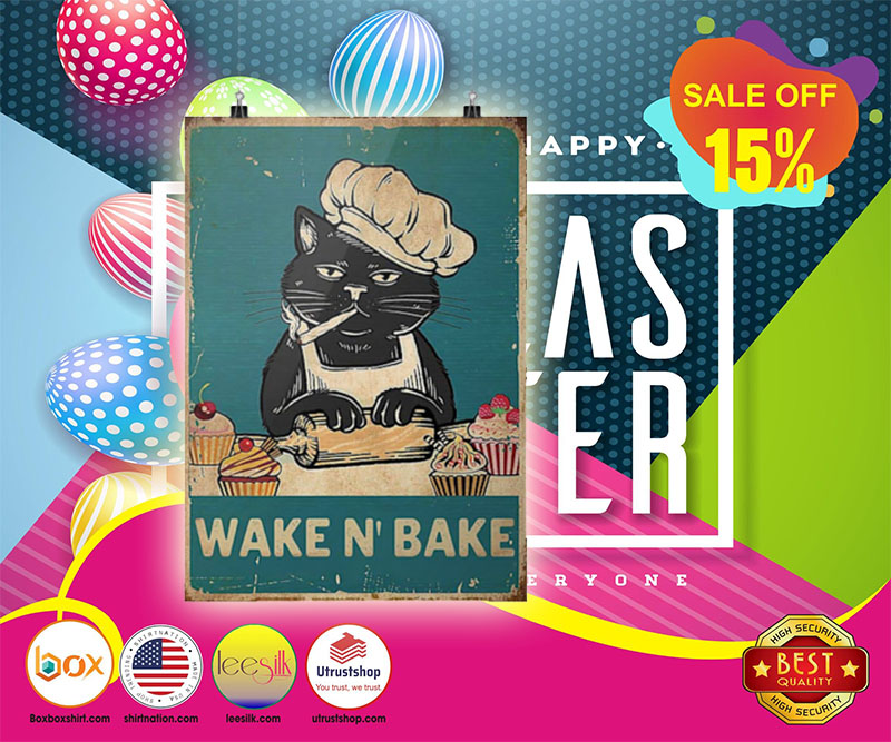 Cat wake n bake poster