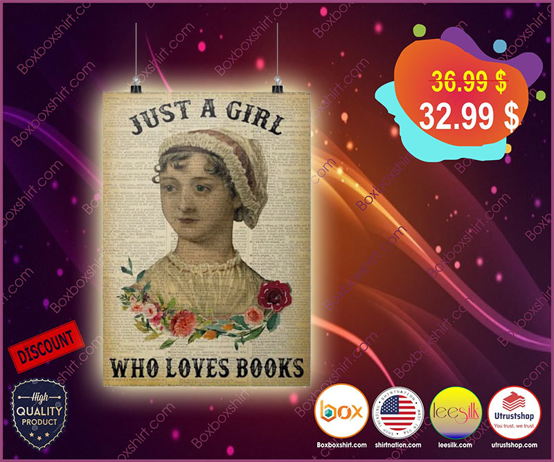 Jane Austen just a girl who loves books poster