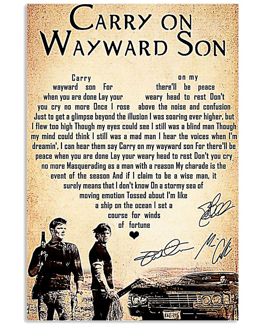 Supernatural carry on wayward son poster