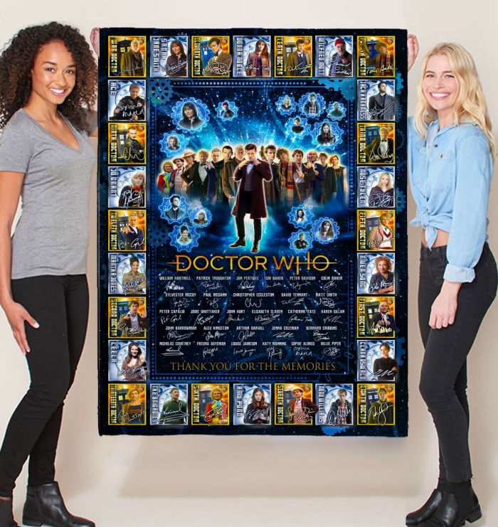 Doctor who signatures thank you for the memories blanket 1