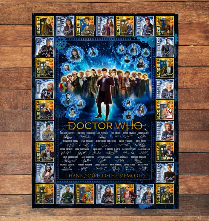 Doctor who signatures thank you for the memories blanket 2