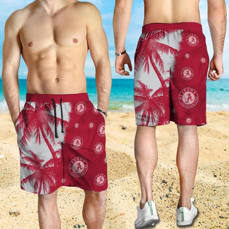 Mickey Mouse Alabama Crimson Tide hawaiian shirt and beach short 3