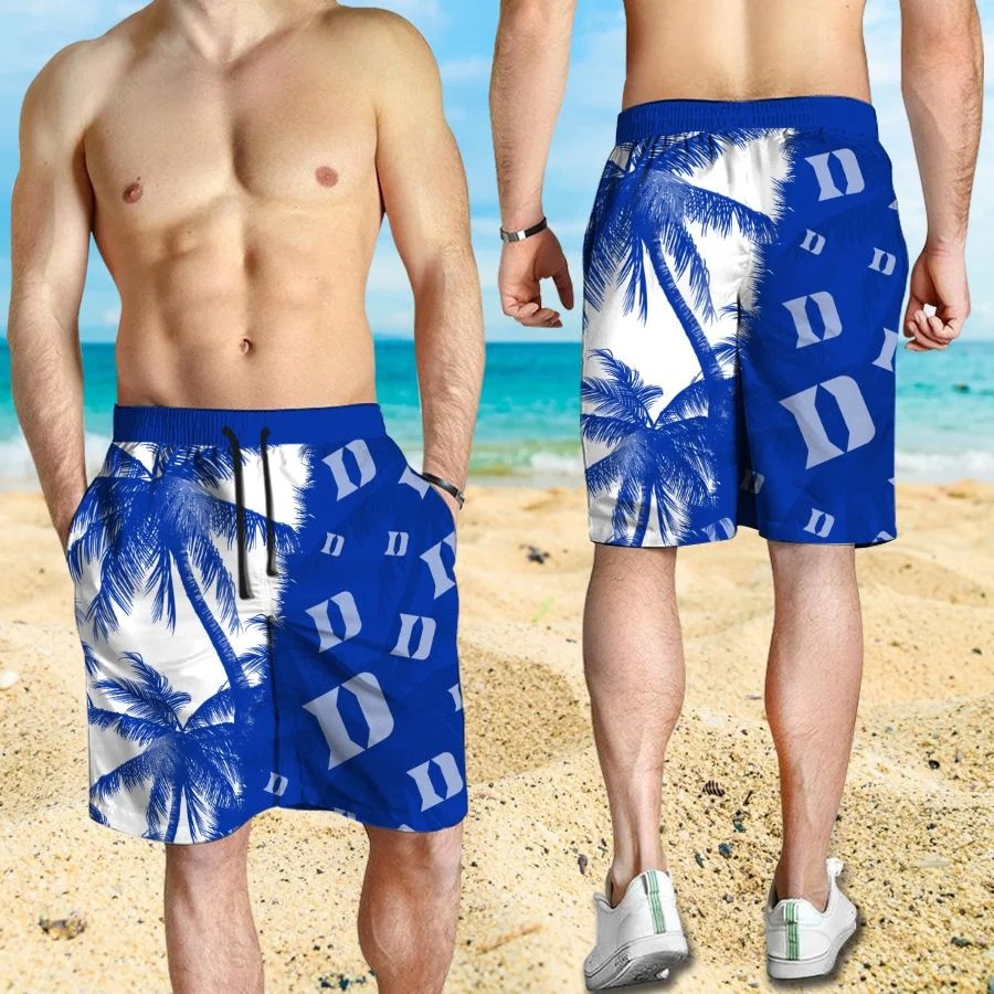 Mickey Mouse Duke Blue Devils hawaiian shirt and beach short 3