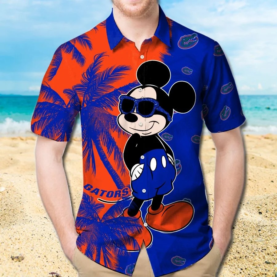 Mickey Mouse Florida Gators hawaiian shirt and beach short 1