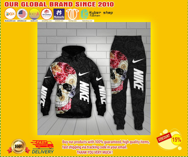 Nike skull 3d hoodie and long pant 3