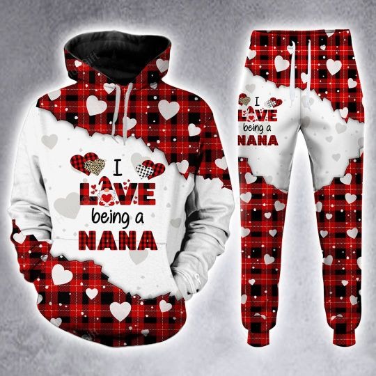 I love being a nana custom name 3D hoodie and legging 1