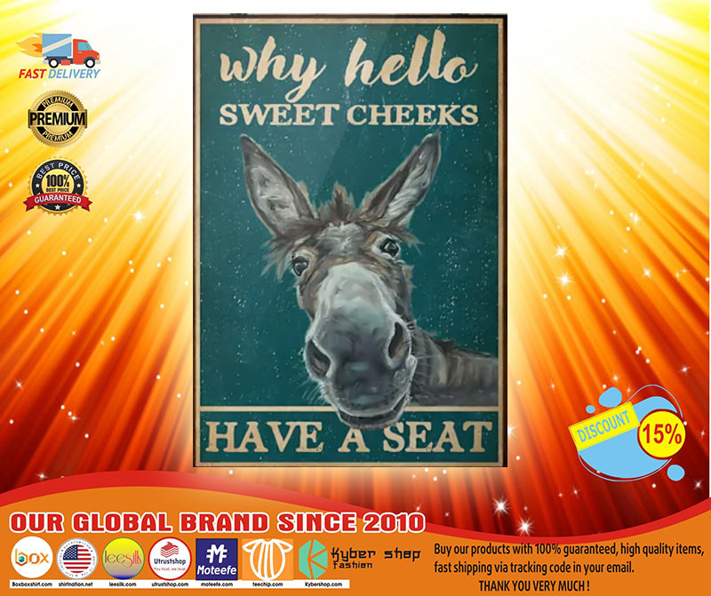 Donkey why hello sweet cheeks have a seat poster4