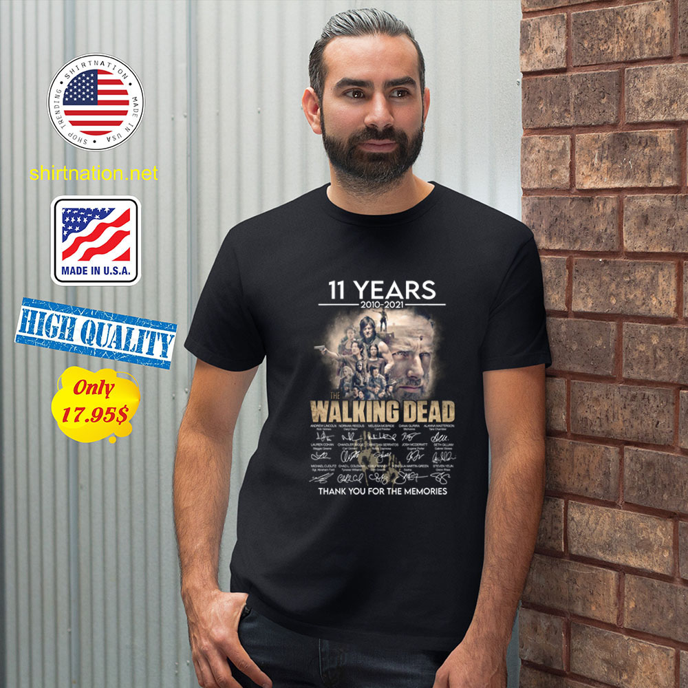 11 years 2010 2021 The walking dead thank you for the memories Shirt2