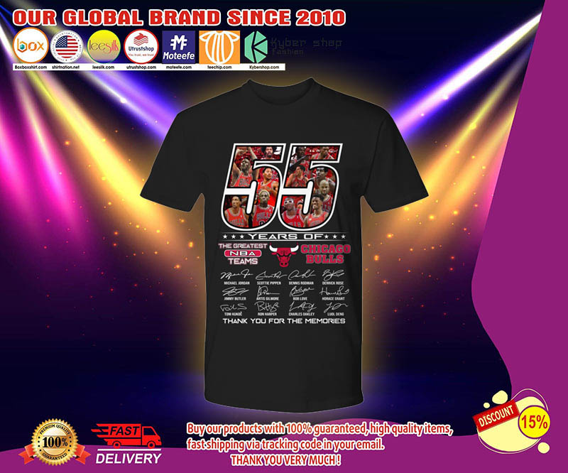 55 years of the greatest NBA teams Chicago Bulls shirt 3