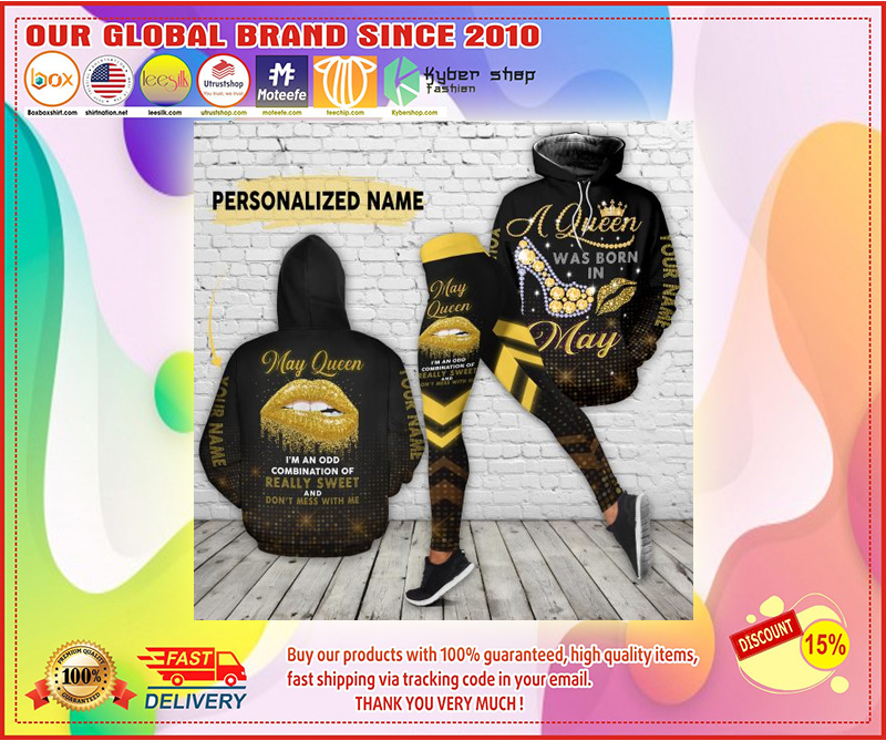 A queen was born in May custom name hoodie and legging 4