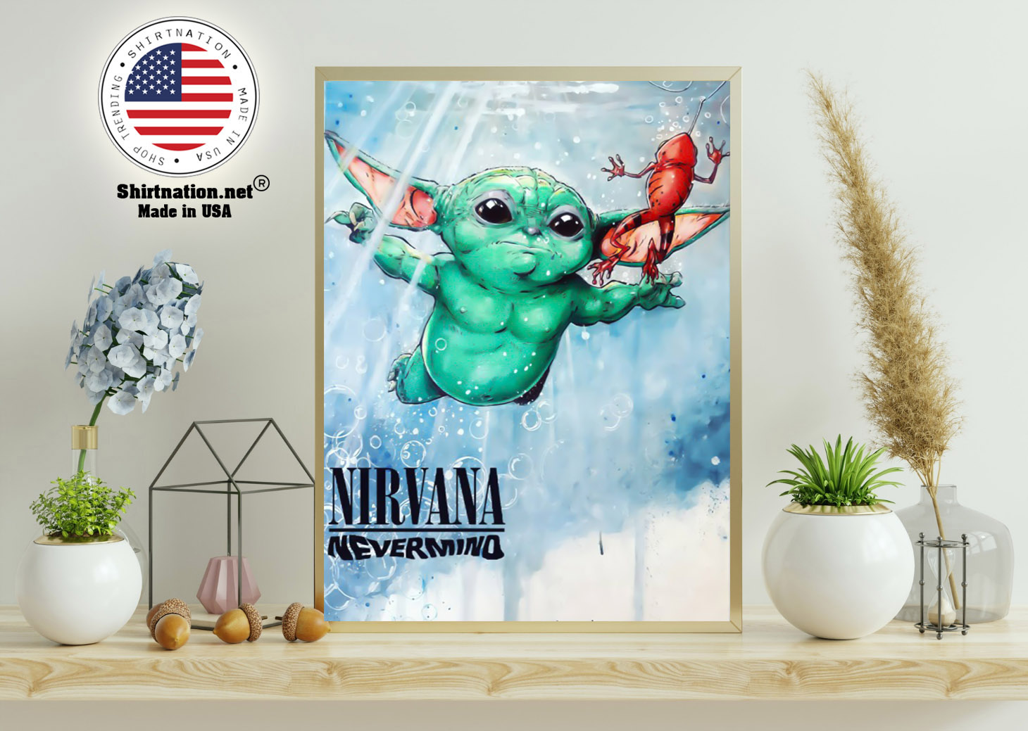 Baby Yoda nirvana never mind poster 11