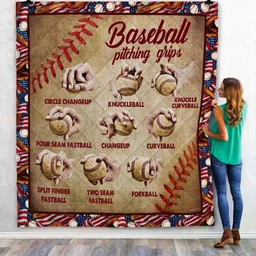Baseball pitching grips quilt 2
