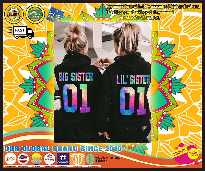 Big and little sister 3D hoodie custom number 1