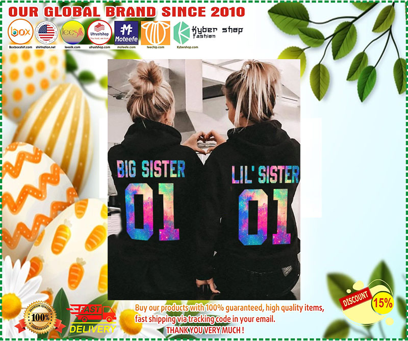 Big and little sister 3D hoodie custom number 3