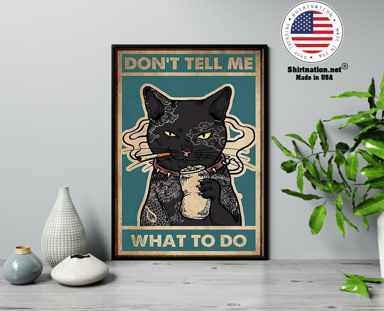Black cat dont tell me what to do poster 2