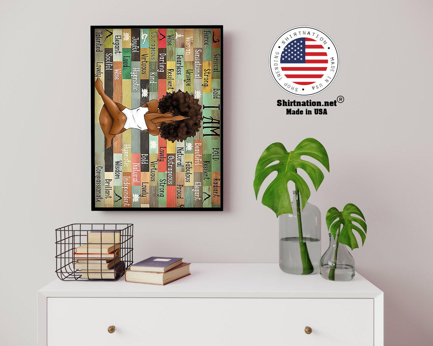 Black girl with yoga poster 14 1