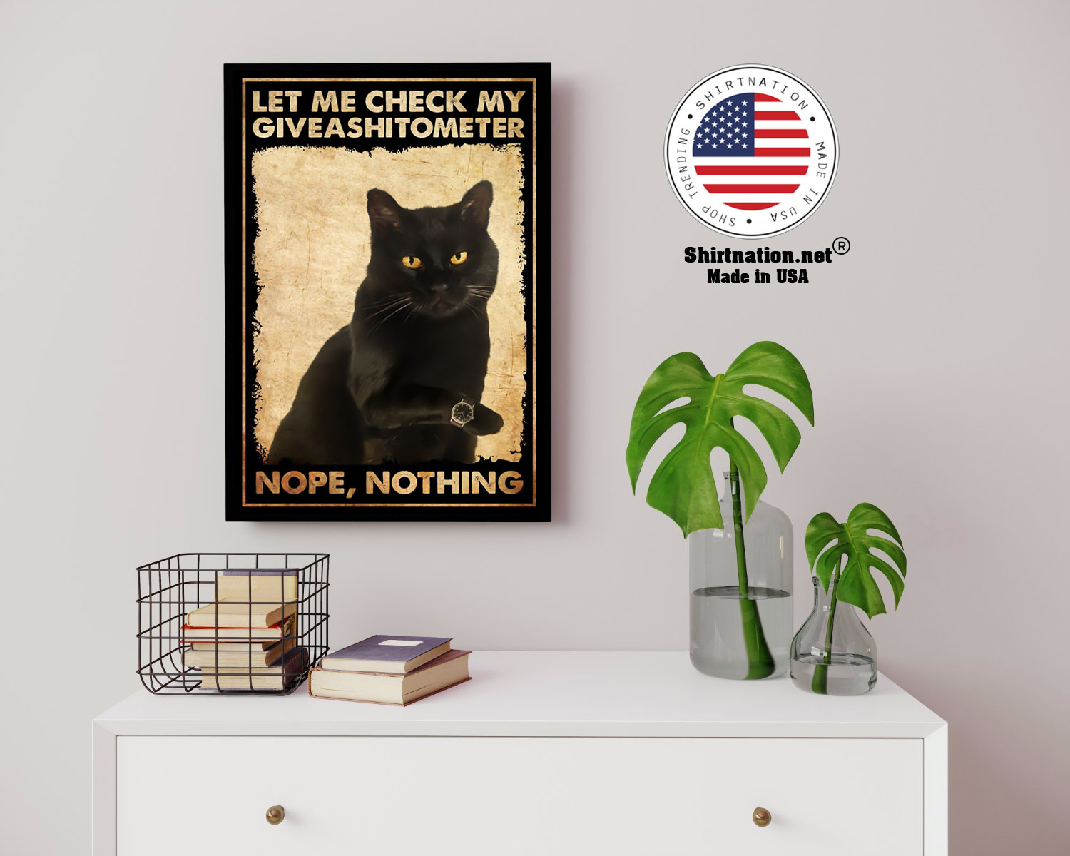 Cat let me check my giveashitometer nope nothing poster 14