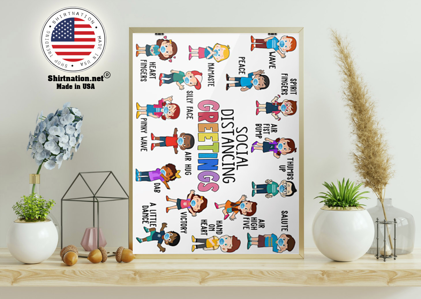 Classroom social Distancing Greetings Poster 11