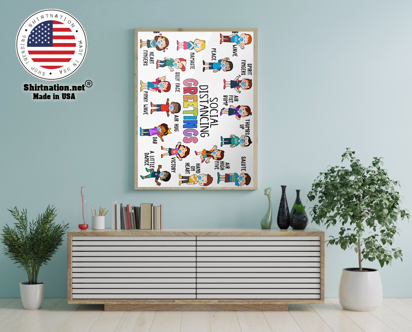 Classroom social Distancing Greetings Poster 12