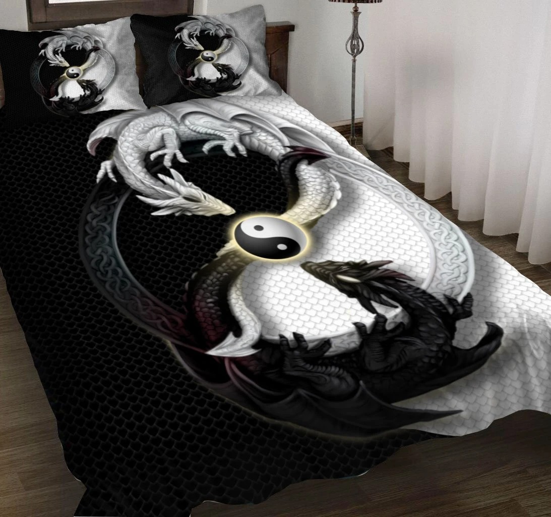 Dragon yin and yang bedding set 4