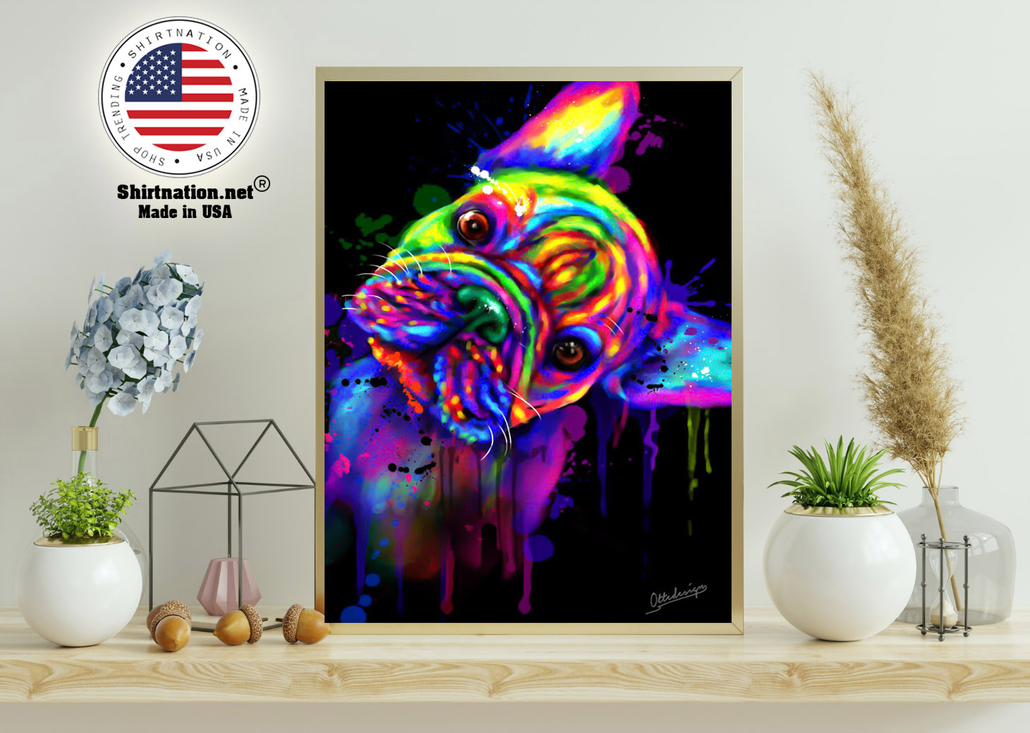 French bulldog water color poster 11