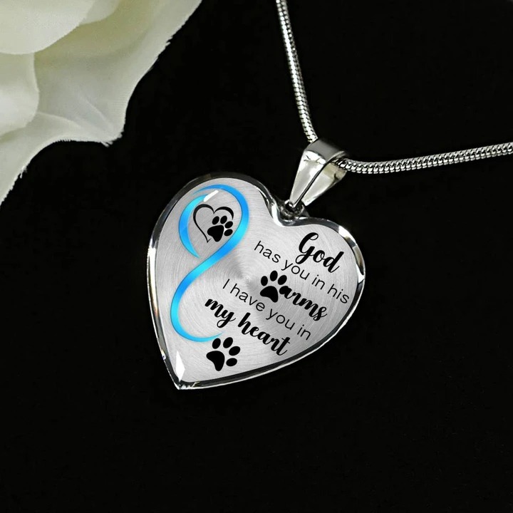 God has you in his arms I have you in my heart necklace 2